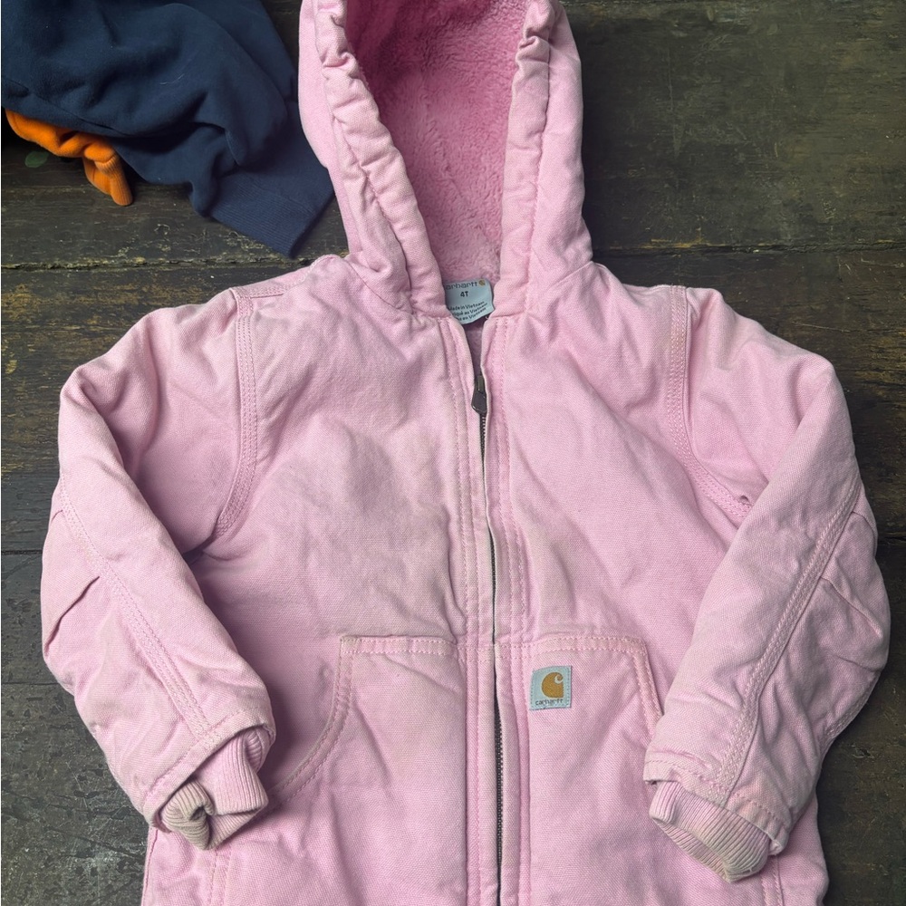 Kids carhartt Pink Hooded Jacket